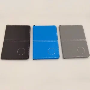 Portable Custom Logo Golf Scorecard Holder with Synthetic Leather Yardage Book Cover and Pocket