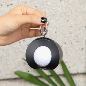 Portable Faux Leather Golf Ball Pouch Waist Golf Ball Holder Convenient Golf Accessory for Travel Practice