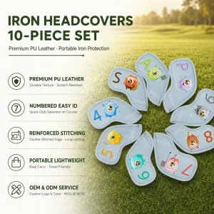 Portable Golf Accessories Iron Club Head Covers Golf Headcover for Irons