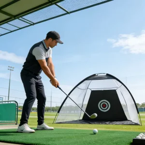 Portable Golf Hitting Net Outdoor Golf Practice Net Indoor Golf Swing Training Aids Driving Hit Cage Net