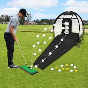 Portable Golf Hitting Practice Net with Target Golf Training Hitting Aid Nets Indoor Outdoor Golf Chipping Net Driving Range