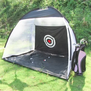 Portable Golf Practice Net Easy Setup Swing Training Hitting Aid for Indoor & Outdoor Use
