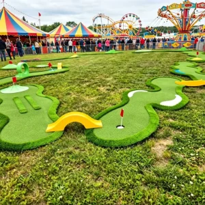 Portable Golf Putting Green Artificial Grass Practice Mat Synthetic Backyard Training Outdoor Carnival Games Model 1