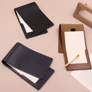 Portable Golf Scorecard Holder Reusable PU Leather Yardage Book Cover Golf Accessories Gifts