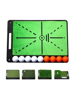 Portable Golf Swing Mat Durable Rubber Base Golf Detection Mat Portable Golf Practice Mat Outdoor Indoor