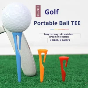 Portable Golf Tee Set Curved Golf Tees Portable Golf Tee Set 42.5mm 55mm 84mm 5 Color Options