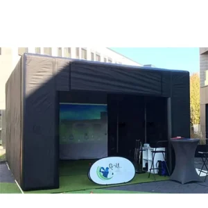 Portable Inflatable Golf Simulator Enclosure Tent With Movie Screen for Indoor and Outdoor Waterproof