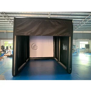 Portable Inflatable Golf Tent Mini Simulator Golf Cage Simulator Enclosure Pup up Tent for Outdoor Indoor Golf Training