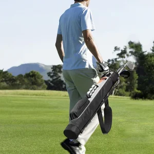 Portable Lightweight Golf Stand Bag Waterproof Nylon Golf Carry Bag with Shoulder Strap for Driving Range