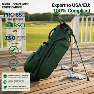 Portable Lightweight Waterproof PU Material Golf Stand Bag Durable with Bracket Unisex Outdoor Sports Gear