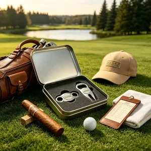 Portable Metal Professional Table Cigar Cutter Custom Engrave Or Cigar Case With Cutter On The Bottom Logo Golf Ball Marker