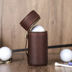Portable Mini Golf Bag Keychain Color Block Mesh Material Zipper Hasp Closure Retractable Strap Ball Protection Unisex Fashion