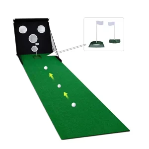 Portable Multifunction Golf Training Aids Indoor Putting Mats and Chipping Practice Net for Golfers