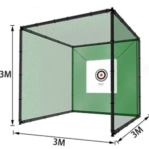 Portable Multifunctional 3*3*3m Golf Cage Net Indoor Outdoor Sports Training Aids for Tennis Shooting Training