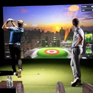 Portable Outdoor Home Golf Simulator Screen Retractable Impact Aluminium Floor Enclosure for Home Use