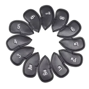 Portable PU Golf Club Iron Head Covers Protector Golfs Head Cover Set Golf Iron Head Cover Accessories