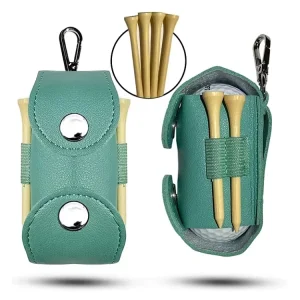 Portable PU Leather Waist Hanging Golf Bag with Mini Ball Storage & Organizer Outdoor Sports Custom Logo Gift