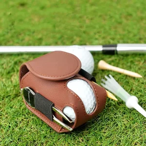 Portable PU Material Golf Belt Ball Bags Cross Border Golf Waist Holder Bag
