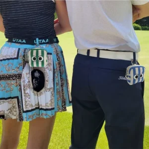 Portable Polyester Golf Tee Holder Bag with Clip and Mini Zippered Pouch