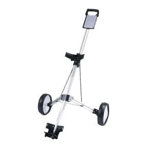 Portable Silver or Gold Aluminum Golf Trolley Push Cart 2 Wheels