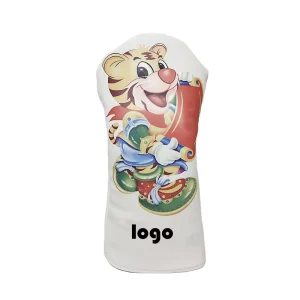 Portable Soft PU Leather Driver Wood Head Protectors Custom Logo Embroidery Stylish Golf Club Accessories