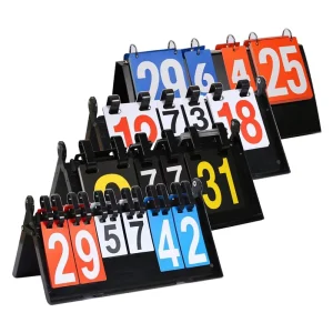 Portable Table Top Scoreboard Easy Flip Indoor Outdoor Scorekeeper Coach and Referee Gear for Any Sport