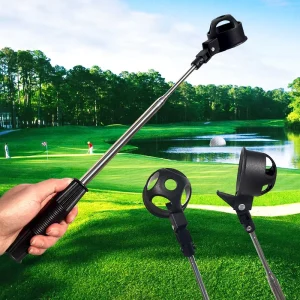Portable Telescopic Golf Ball Retriever Automatic Lock Scoop Design Picker Grabber Golf Gear