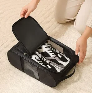 Portable Travel Shoe Storage Breathable Golf Shoe Carrier Athletic Shoe Bag for Men Women
