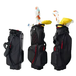 Portable Unisex Golf Stand Bag with Shoulder Strap 14 Divider Shock Resistant Club Bag Nylon Waterproof Durable Custom Logo