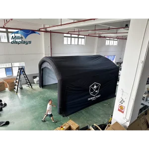 Portable Waterproof Sun Block Shelter Tent Outdoor Game Golf Inflatable Golf Simulator Enclosure with Impact Screen