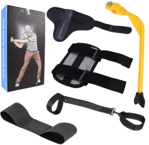 Posture Corrector Elastic Golf Swing Trainer Arm Band Belt Gesture Alignment Training Aid for Golf Practicing Guide