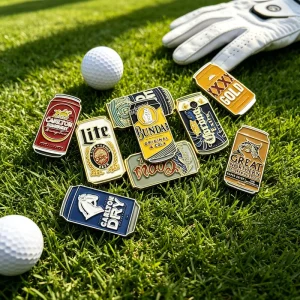 Powder Coated Engravable Blank Women amp 39 Golf Ball Marker Stainless Steel Engraving on Claw Clip