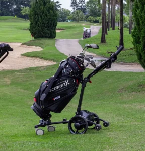 Practical Multifunctional Aircraft Grade Aluminum Golf Electric Trolleys Collapsible Video Function Golf Trolley