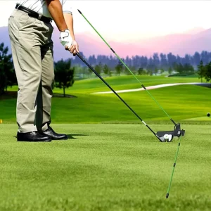 Precision Iron Golf Training Plate for Ambidextrous Swing Path Practice Indoor Outdoor Use