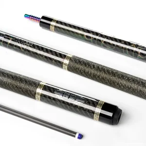 Premium 1/2 Split Snake Skin Wrap Reliable Factory Luxury Stick Carbon Fiber Pool Cue for Exhibition