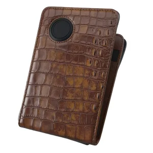 Premium Croc Print Leather Golf Scorecard Wallet Practical Outdoor Sports Golf Accessory for Golfer