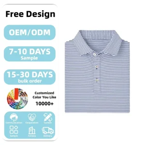 Premium Custom Logo Silicone Print Golf Polo Hidden Button Placket High End Corporate Event Performance Polo