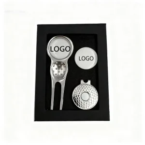 Premium Customised Golf Accessory Set Divot Tool and Golf Ball Marker Golf Hat Clip Gift Pack for Family
