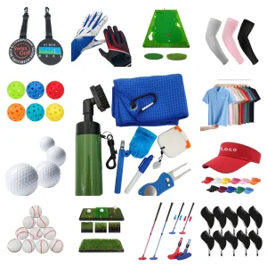 Premium Eco Friendly Polyester Golf Corporate Gift Set Custom Polo Shirt Cap Ball Marker for Client Appreciation Tournament