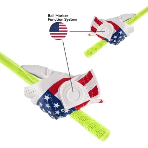 Premium Golf Gloves with Custom Logo PU Leather Golf Glove with Ball Marker for All Weather