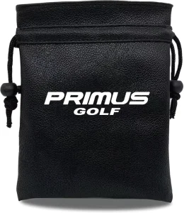 Premium Leather Golf Drawstring Pouch Embroidery Valuable Ball Bag