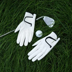 Premium Leather Golf Gloves Lightweight Breathable Comfortable Long-Fingered Lace-Up Closure Right Hand Custom Sports