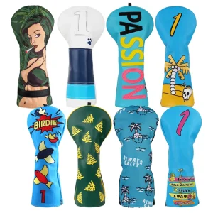 Premium Leather Golf Headcover Driver Club Golf Head Cover Portable Golf Accessories