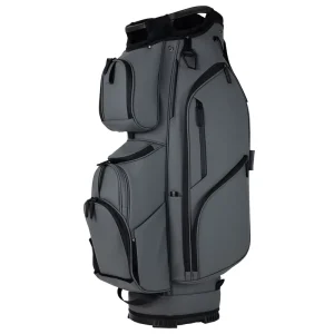 Premium Leather Golf Tournament Cart Bag Multi Pocket Storage Includes Original Rain Cover Designed for Men