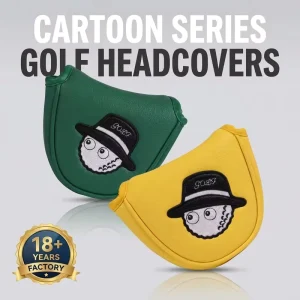 Premium PU Leather Eco Friendly Magnetic Closure Golf Putter Cover Large Mallet Design Waterproof Low MOQ Factory