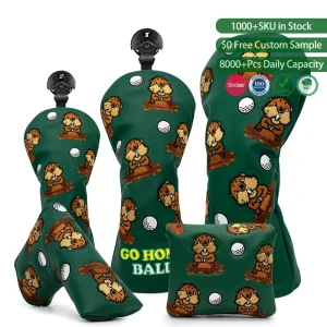 Premium PU Leather Golf Driver Head Covers