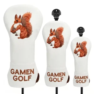 Premium PU Leather Golf Driver Headcovers Custom Logo Water Resistant Elastic Self Fixing Closure 460cc Driver Cover