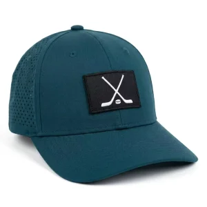 Premium Performance Hockey Baseball Hat Laser Cut Perforated Breathable Cap Water Resistant Sports 3D Embroidery Athletic Hat