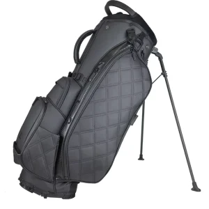 Premium Portable Light Weight Black Color Stand Golf Bag OEM Waterproof PU Leather with Custom Logo