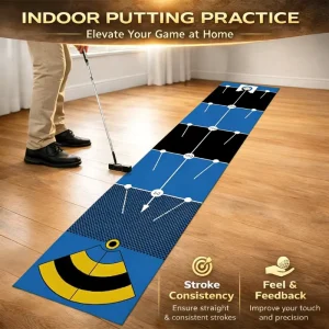 Premium Quality Indoor Golf Putting Mat for Golf Exercise Green Mat for Home Office Gym Recreation Center Backyard Practice Use